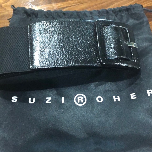 Suzi Roher size small black wide belt - Picture 3 of 3